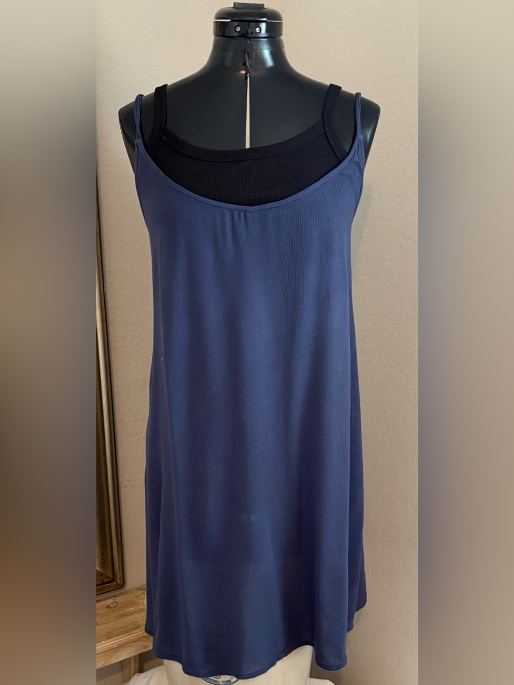 Roxy Windy Fly Away Strappy Blue Women’s Dress Size M Viscose crepe - Picture 3 of 8